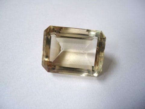 Clear, cut, and polished smoky quartz crystal - one of the capricorn lucky gemstones