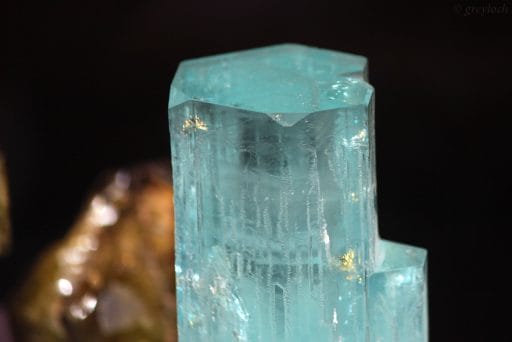 An aquamarine crystal - one of the two pisces birthstones