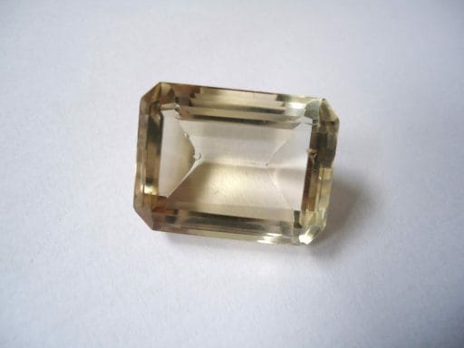 Clear, cut, and polished smoky quartz - one of the pisces crystals