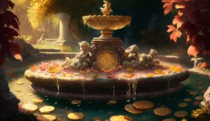 The fountain of abundance represents the success possible when you learn how to manifest money
