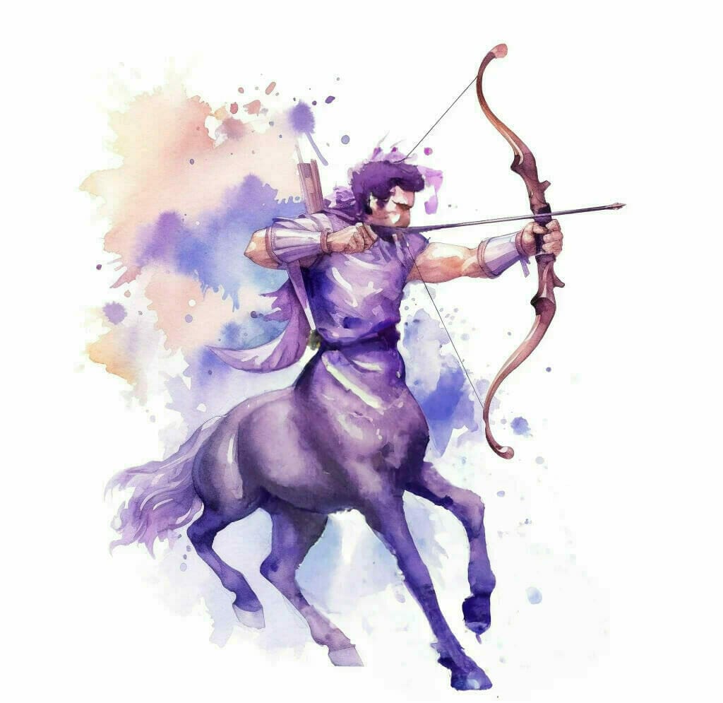 The sagittarius zodiac sign is represented by the centaur, symbolizing the higher intelligence and adventurous spirit of this sign