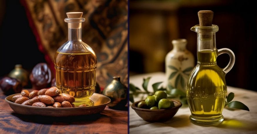 Argan oil and olive oil both offer benefits for the skin