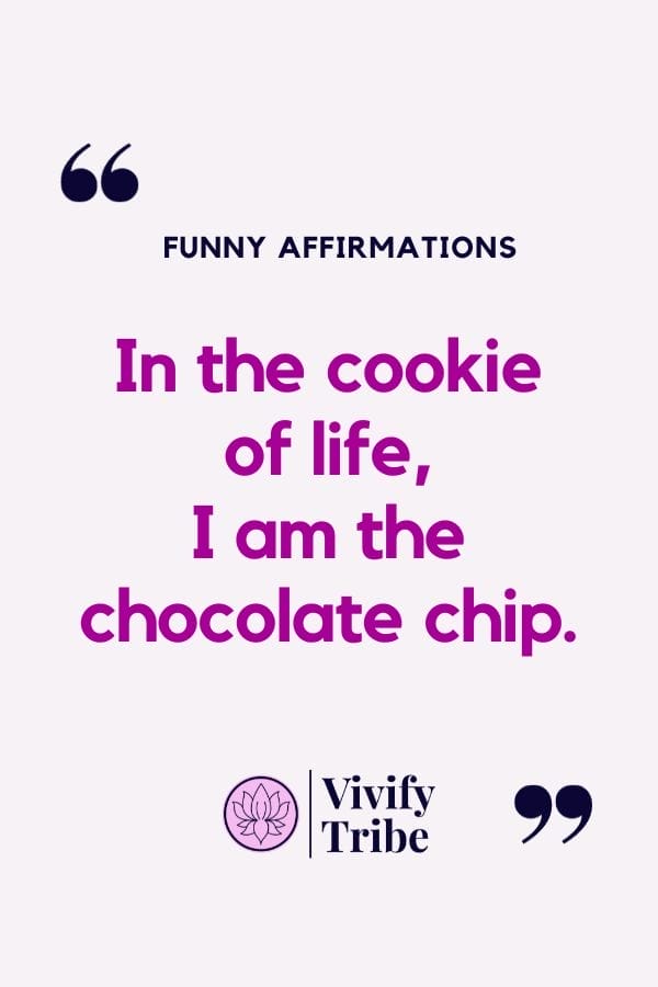 In the cookie of life, i am the chocolate chip.