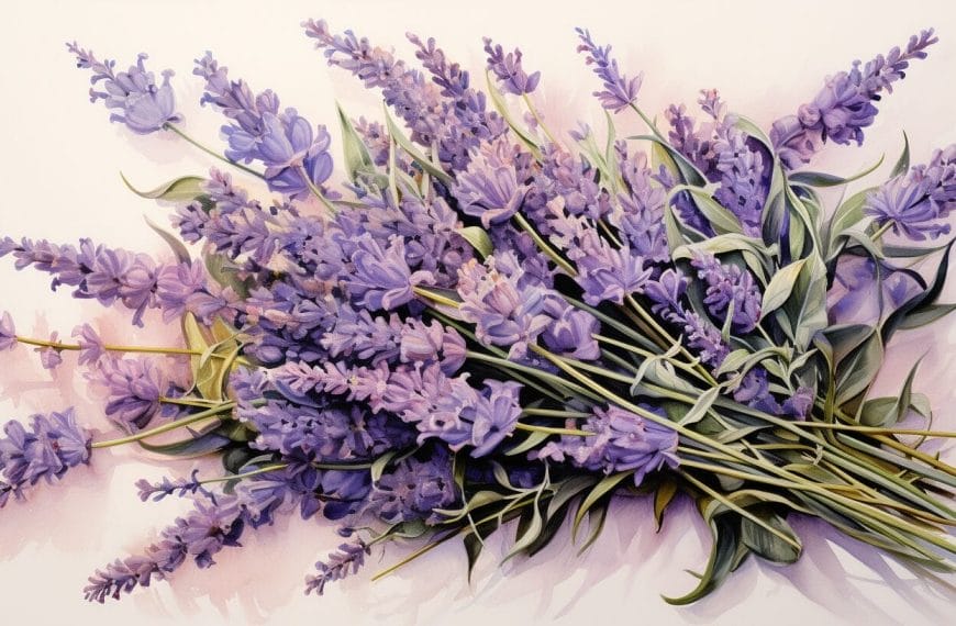 Lavender, known for its soothing fragrance and beautiful hue, is the birth flower for gemini