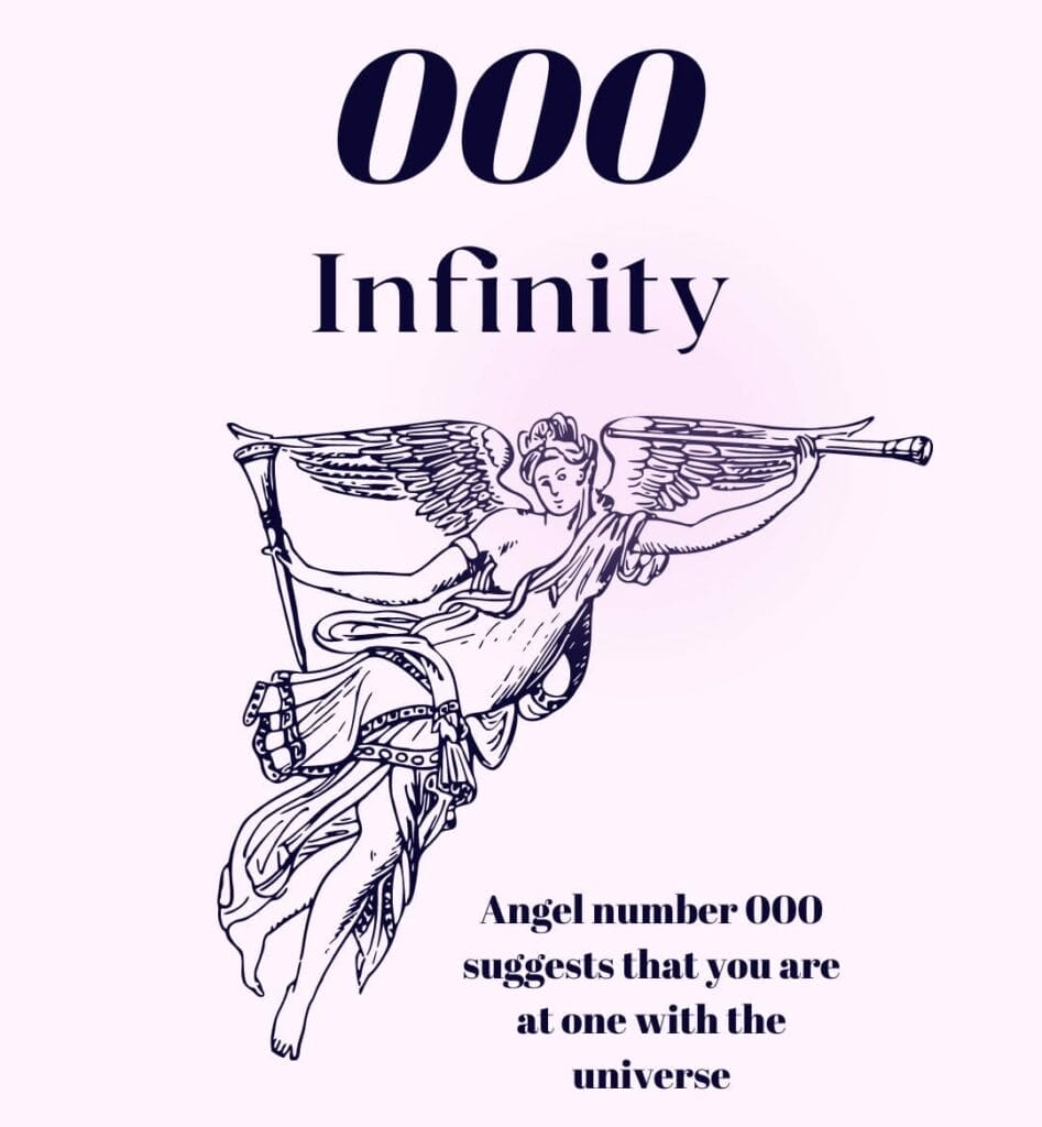 Angel number 000 suggests that you are at one with the universe